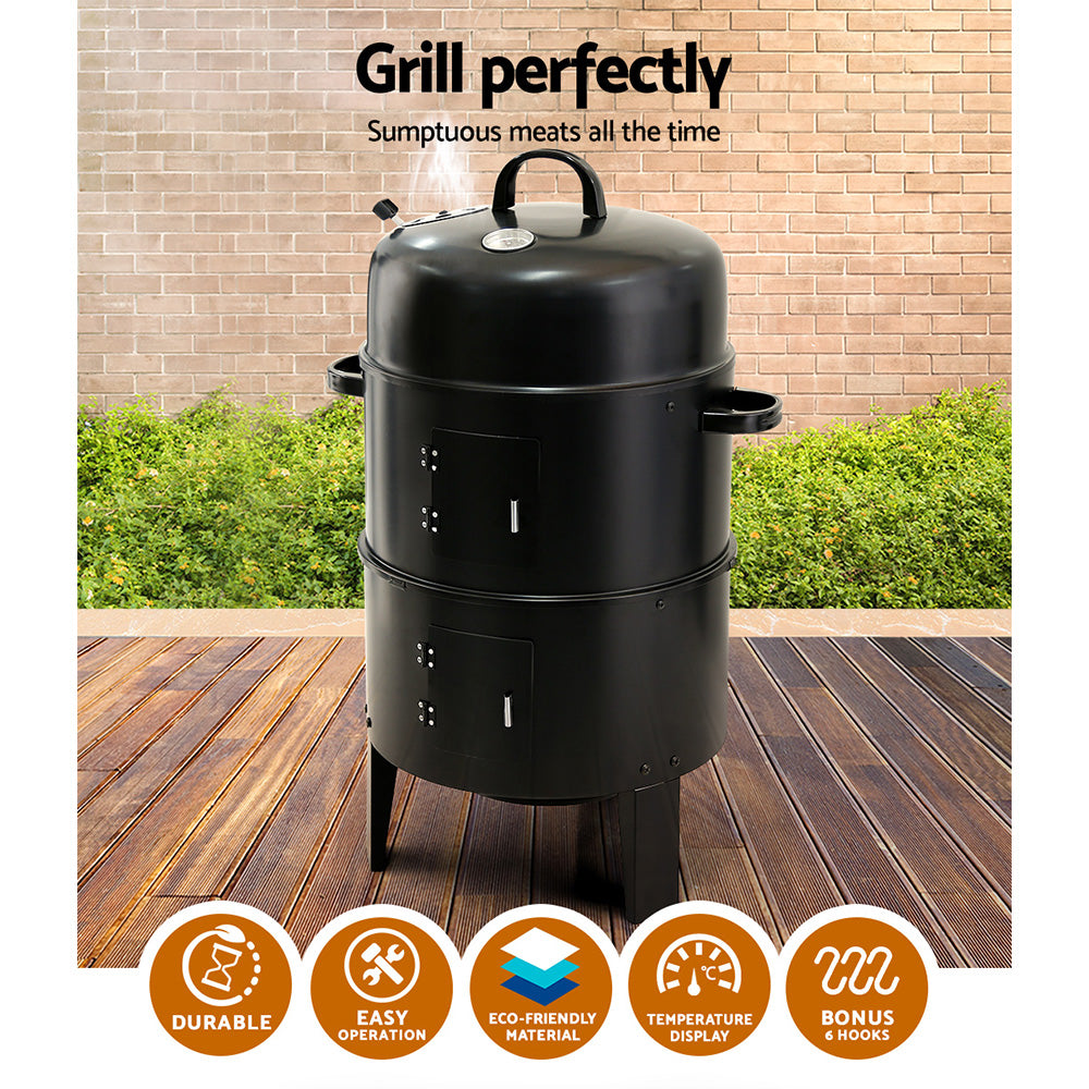 Grillz BBQ 3-In-1 Charcoal Smoker