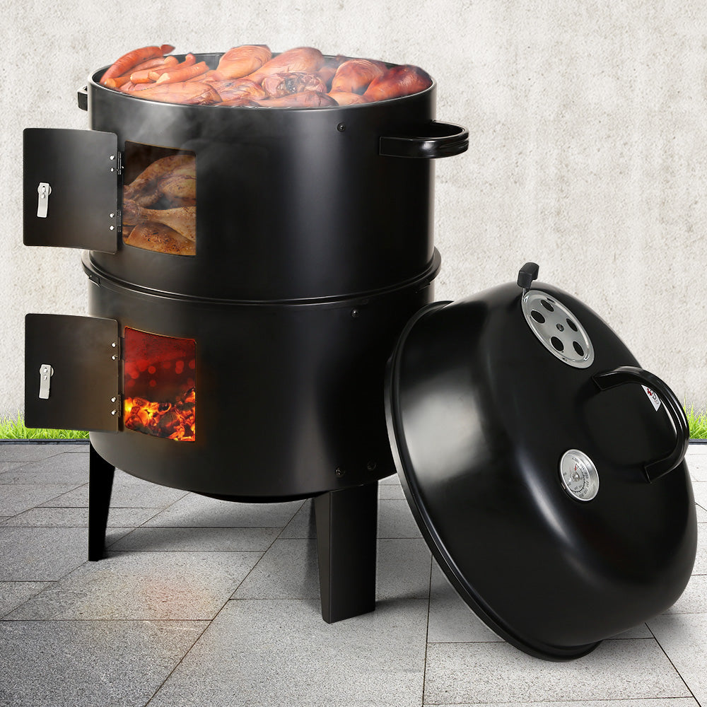 Grillz BBQ 3-In-1 Charcoal Smoker