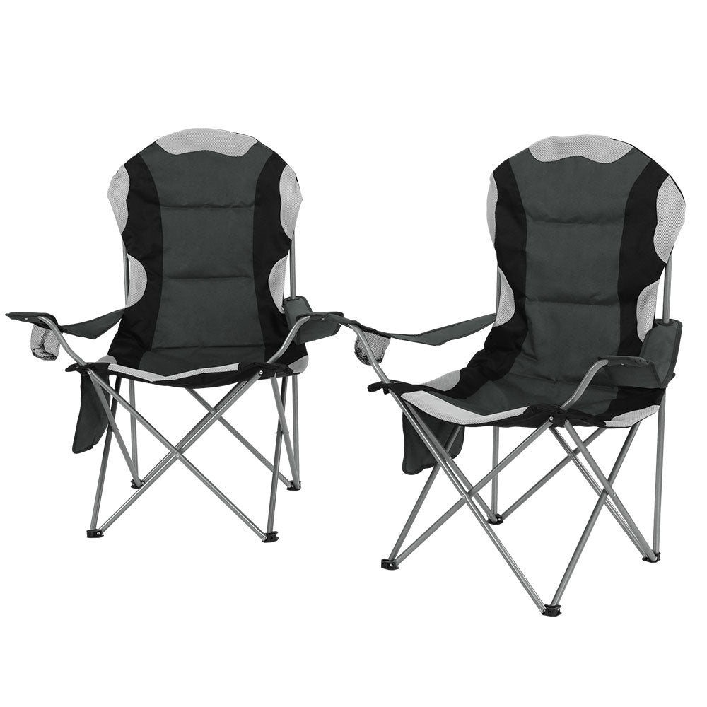 Weisshorn Folding Chairs x 2 Grey