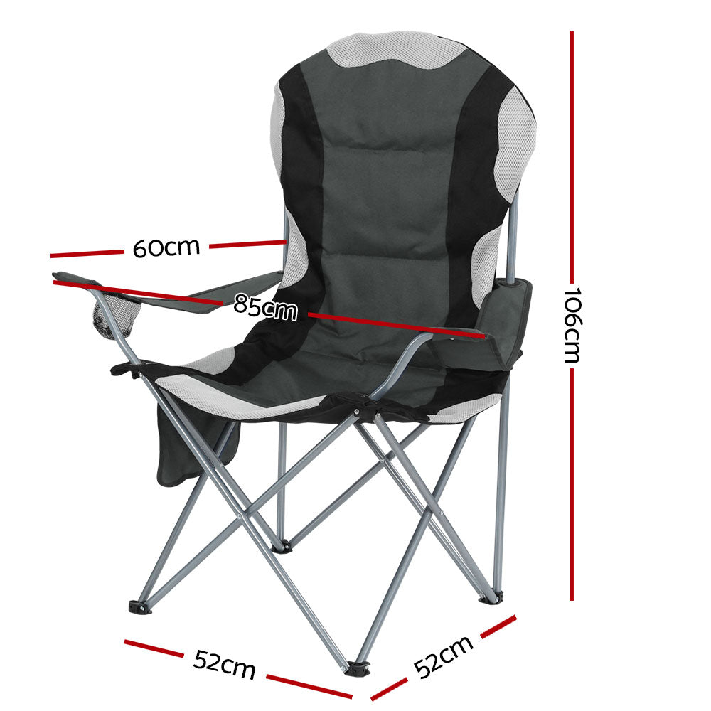 Weisshorn Folding Chairs x 2 Grey