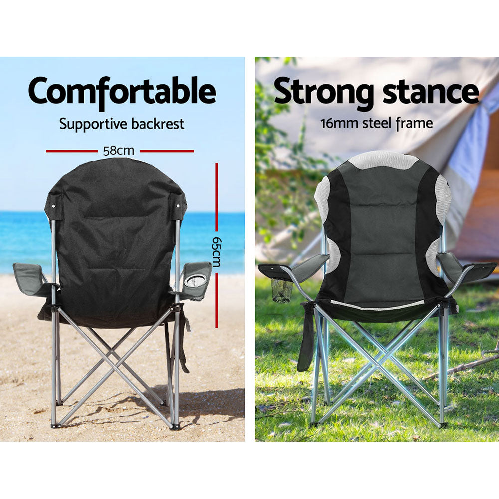 Weisshorn Folding Chairs x 2 Grey