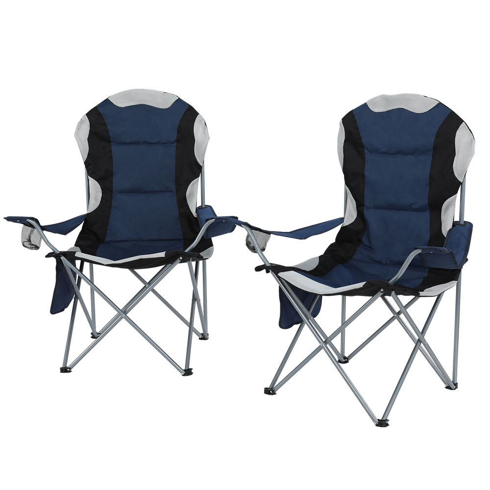 Weisshorn Folding Chairs x 2 Navy