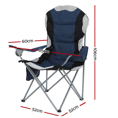 Weisshorn Folding Chairs x 2 Navy