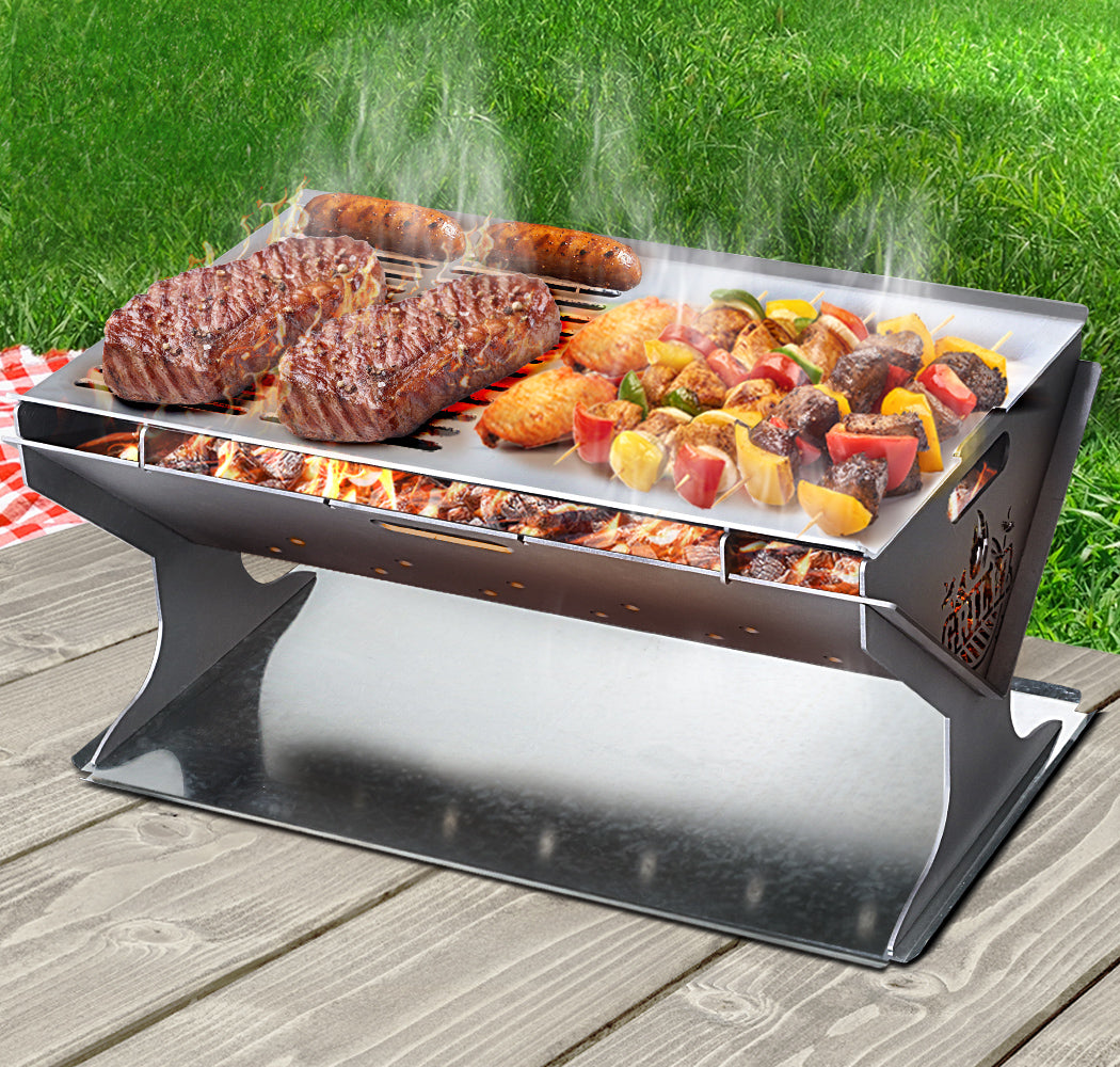 Grillz Steel Fire Pit BBQ