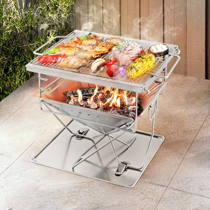 Grillz adjustable Fire Pit BBQ with Carry Bag