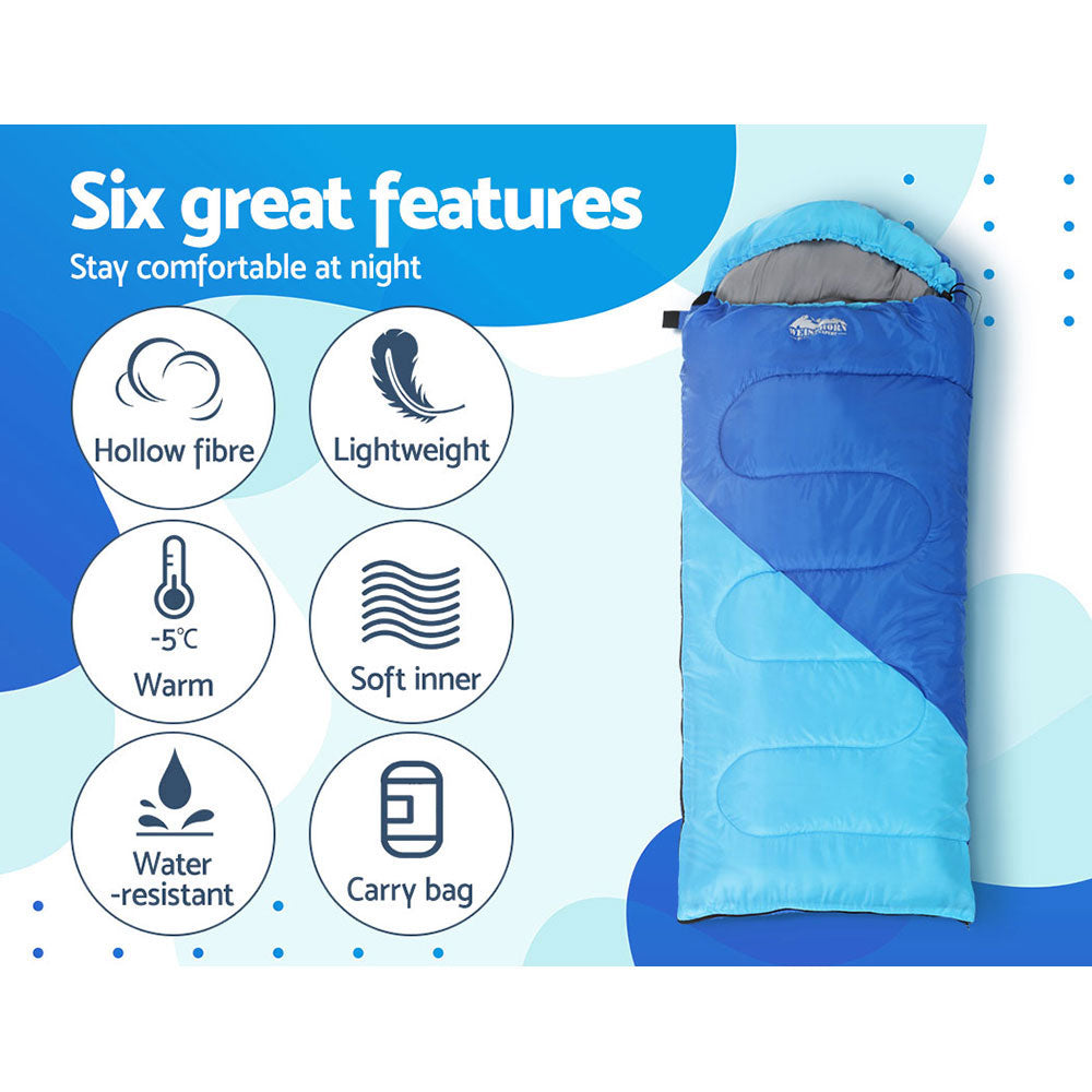 Weisshorn Sleeping Bag Kids Single 172cm (Blue)