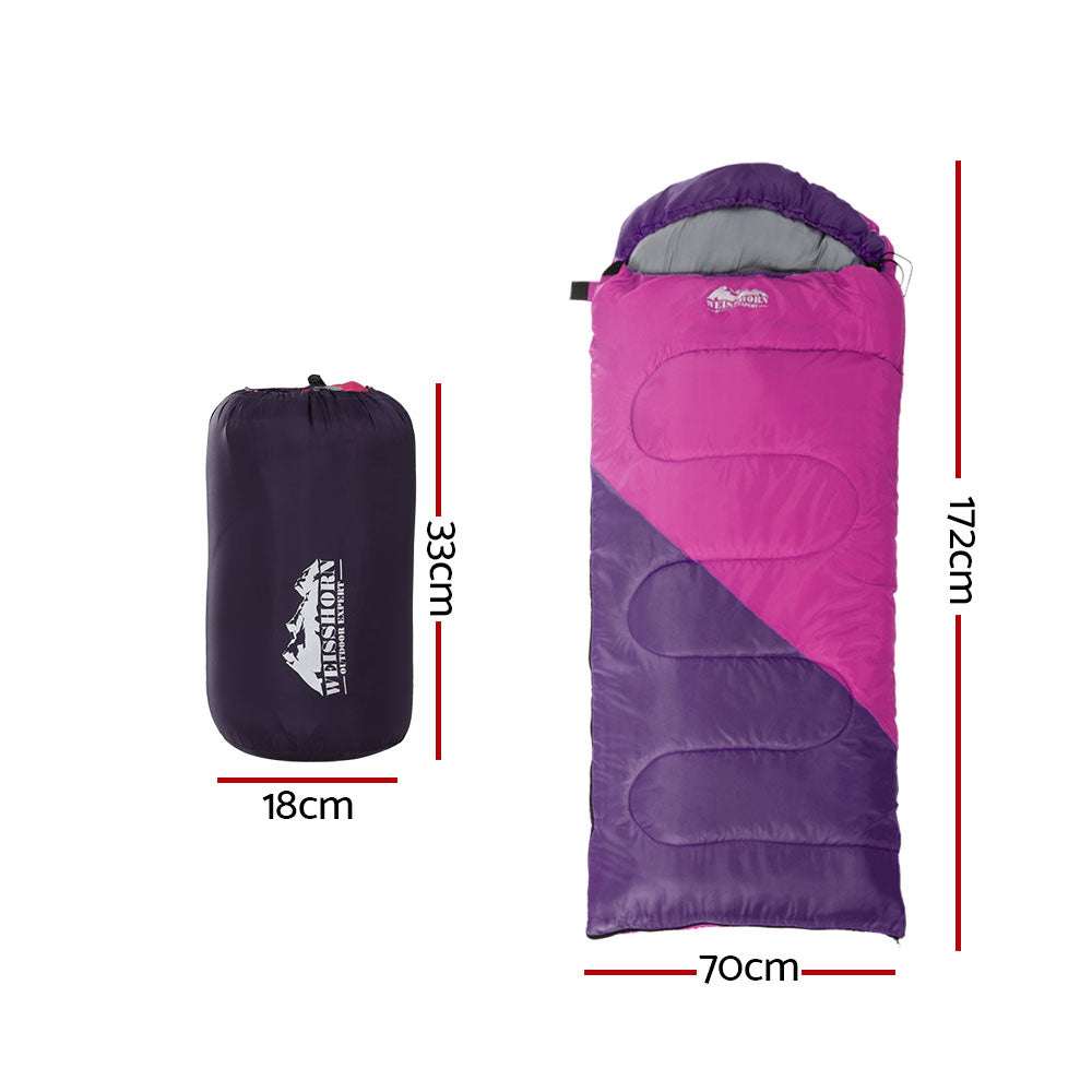 Weisshorn Sleeping Bag Kids Single 172cm (Pink)