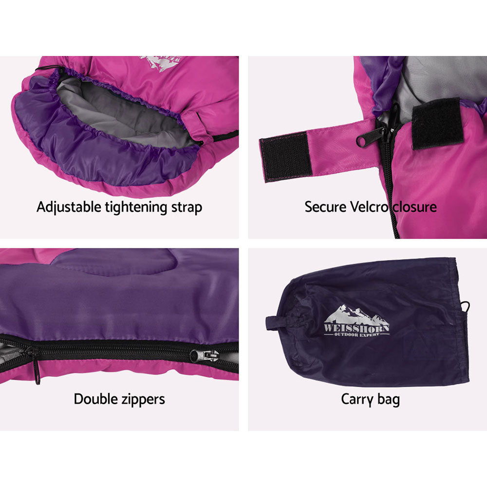 Weisshorn Sleeping Bag Kids Single 172cm (Pink)