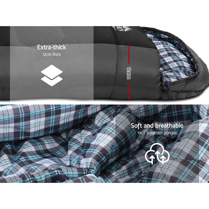 Weisshorn Sleeping Bag Single (Black)  -20°C