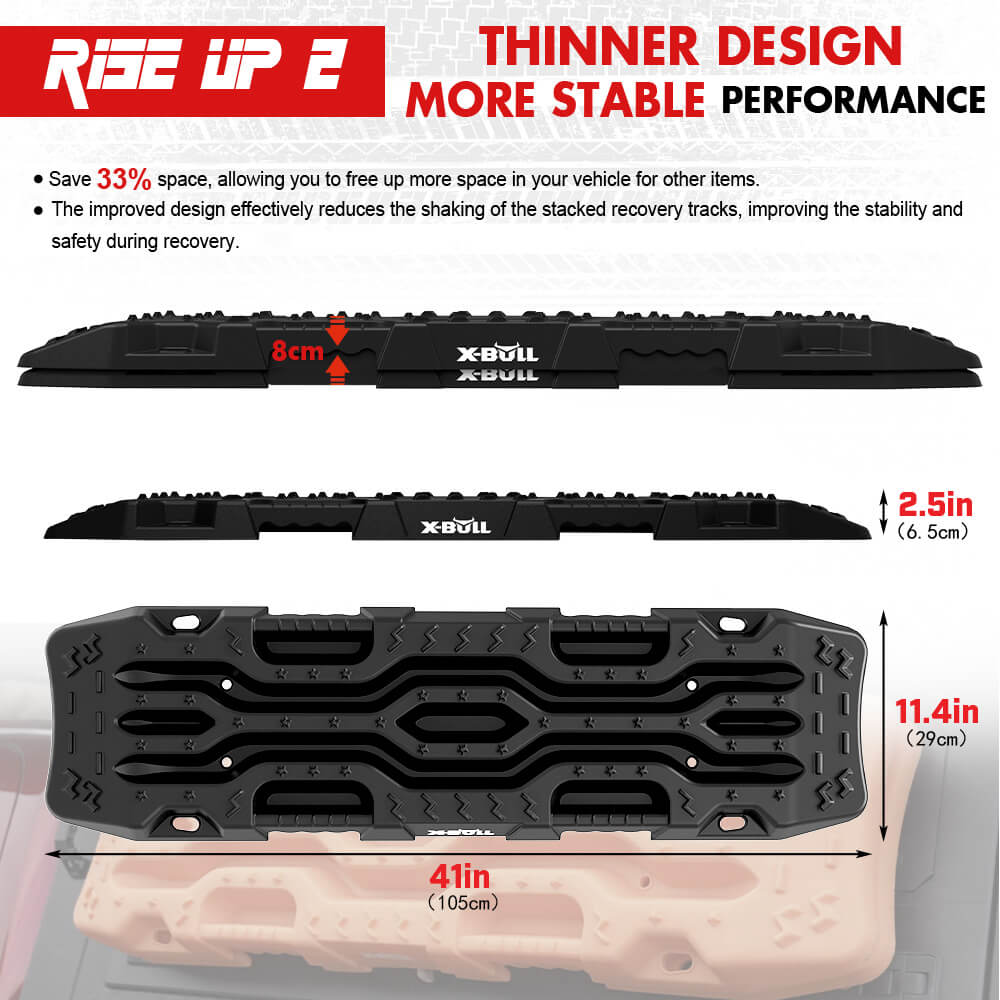 X-BULL Rise Up Recovery Tracks 2PCS 12T with Mounting pins