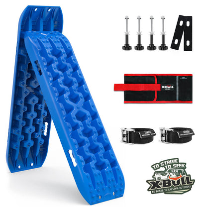 X-BULL Gen 3.0 2PCS Blue Recovery Tracks with 4PC mounting bolts