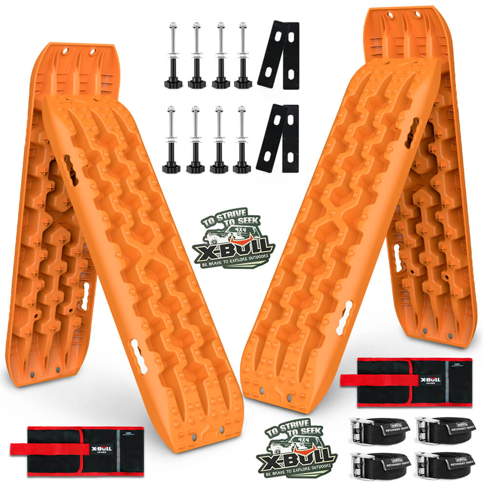 X-BULL Gen 3.0 Recovery Tracks 2 Pairs Orange with Mounting pins