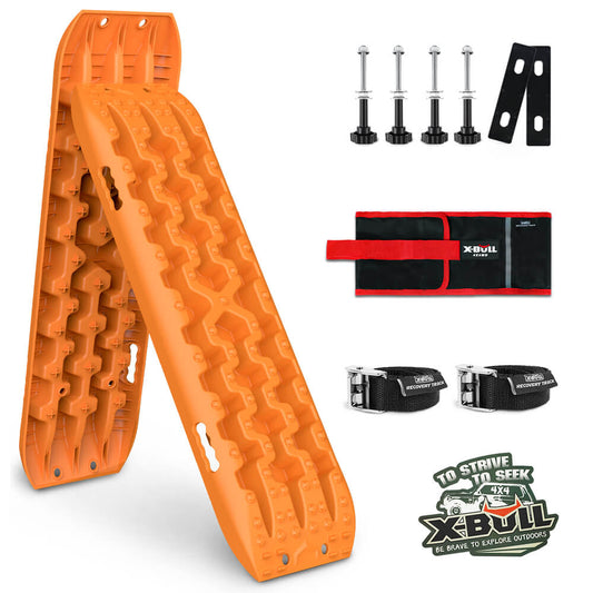 X-BULL Gen 3.0 2PCS Orange Recovery Tracks with 4PC mounting bolts