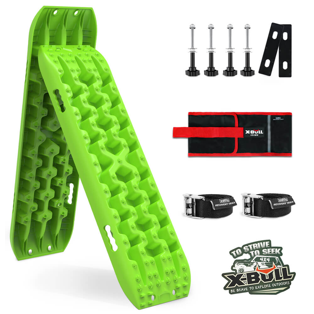 X-BULL Gen 3.0 2PCS Green Recovery Tracks with 4PC mounting bolts