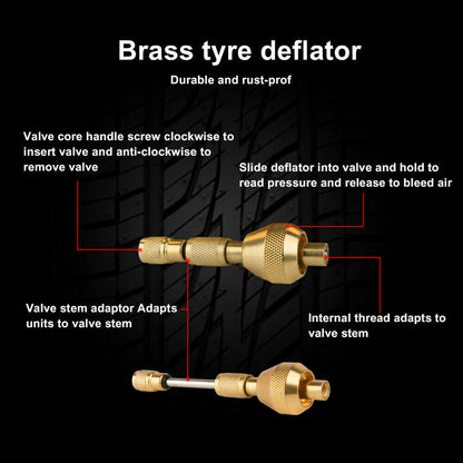 X-BULL Tyre Deflator With Pressure Gauge