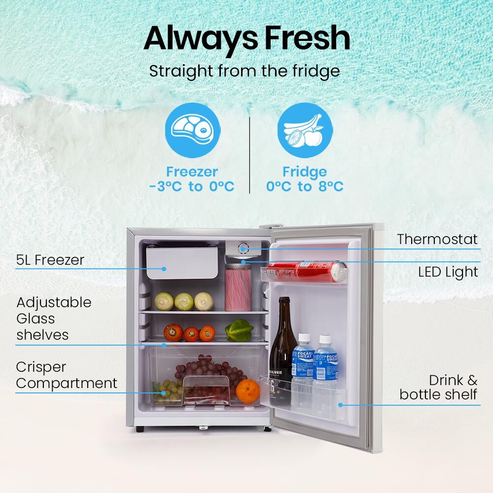 GECKO 70L Upright Portable Fridge Freezer 12V/24V/240V