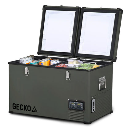 GECKO 75L Dual Zone Portable Fridge Freezer 12V/24V/240V