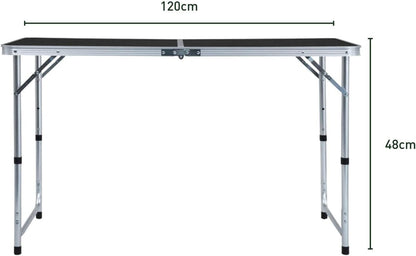 KILIROO Camping Table 120cm Black (With 4 Chair)