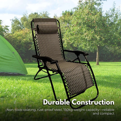 KILIROO Folding Reclining Camping Chair (Argyle)