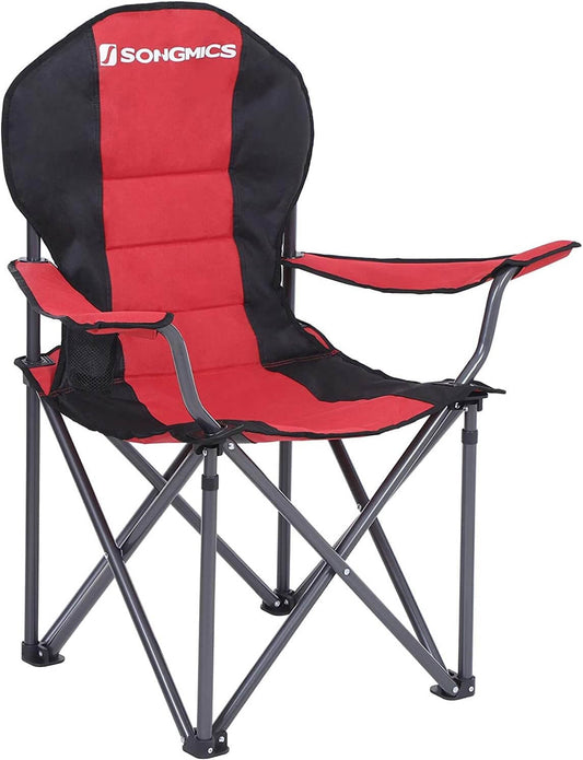 SONGMICS Folding Camping Chair (Red and Black)