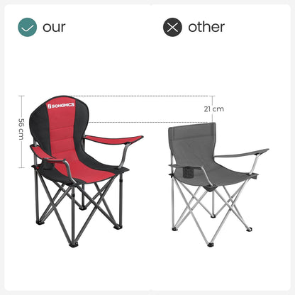 SONGMICS Folding Camping Chair (Red and Black)