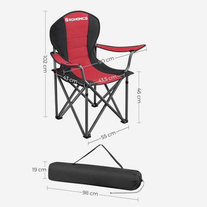 SONGMICS Folding Camping Chair (Red and Black)