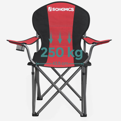 SONGMICS Folding Camping Chair (Red and Black)